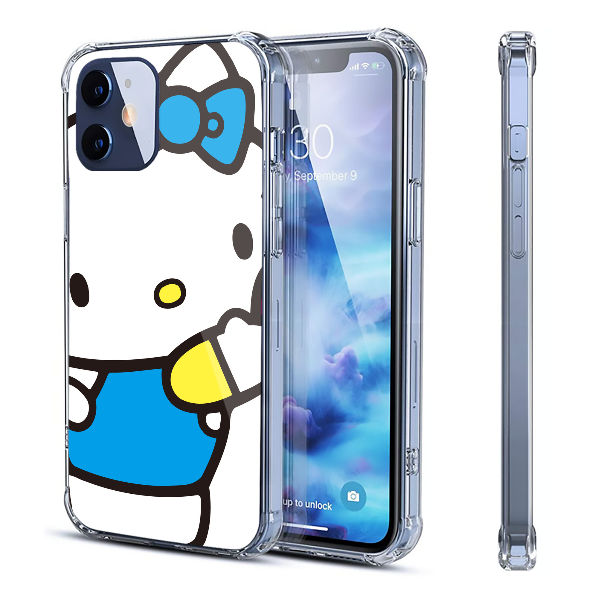 （画像用） Hello Kitty ハローキティ 【iPhone 12シリーズ対応】透明スマホケース（クリアソフトケース）